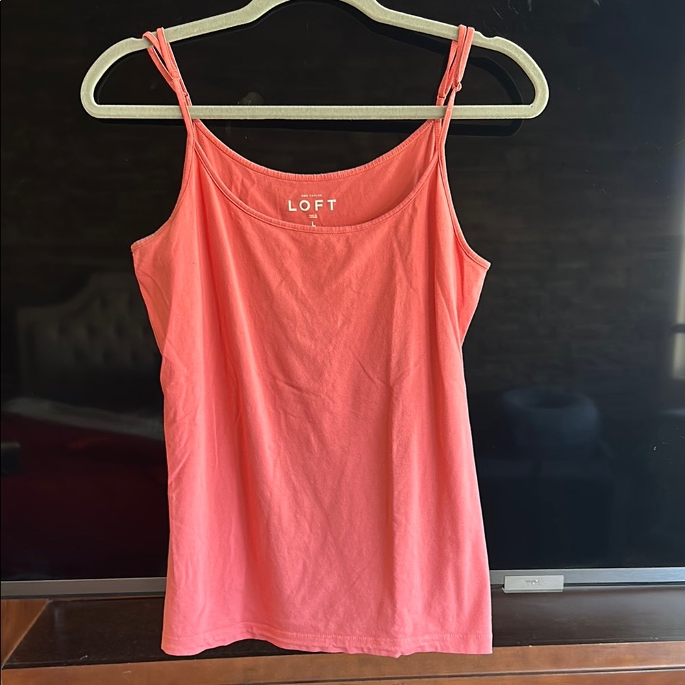 LOFT Fitted Camisole in Orange and Pink